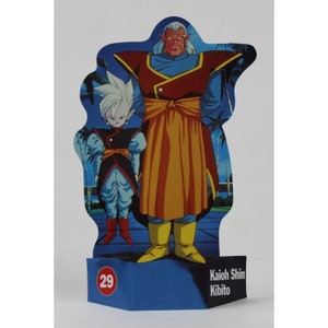 1989 KAIOHSHIN & KABITO Figurine en carton découpée 5,25 po. (13,5 cm) Dragon Ball Espagne Promo