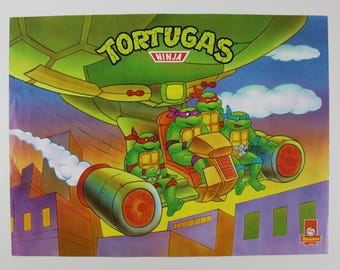 Póster de las Tortugas Ninja Mutantes de 1991 (30 x 40 cm), promoción de España n.º 5. Leer la descripción completa del artículo.
