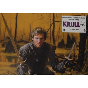 1983 KRULL Lobby Card Original Vintage Spain Kenneth Marshall, Liam Neeson 33.5 x 24 cm. ( 13.25&quot; x 9.35&quot;) #5