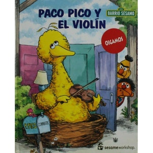 2000 SESAME STREET Book Spanish Vintage Hardcover 23 x 18 cm 9&quot; x 7.15&quot; Big Bird