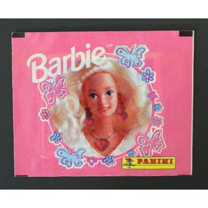 1993 BARBIE Spaanse ruilkaarten verzegeld pakket gloednieuw 4" x 3" (10 x 8 cm.) van Panini