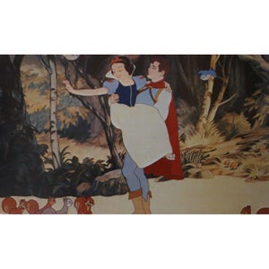 1970s SNOW WHITE And The Seven DWARFS Lobby Card - Original Vintage Spanish Item 13.75" x 9.75" (35 x 24.5 cm.) - Walt Disney #3