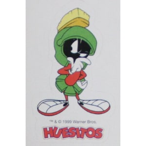 1999 MARVIN DER MARTIAN Aufkleber 2,5 "x 1,6" (6 x 4 cm.) Original Vintage Spanische Promo Warner Bros