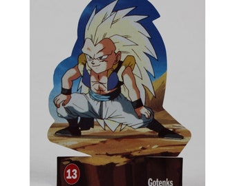 Figura de cartón troquelada SS GOTENKS 1989 5,25" (13,5 cm) Promoción Dragon Ball España