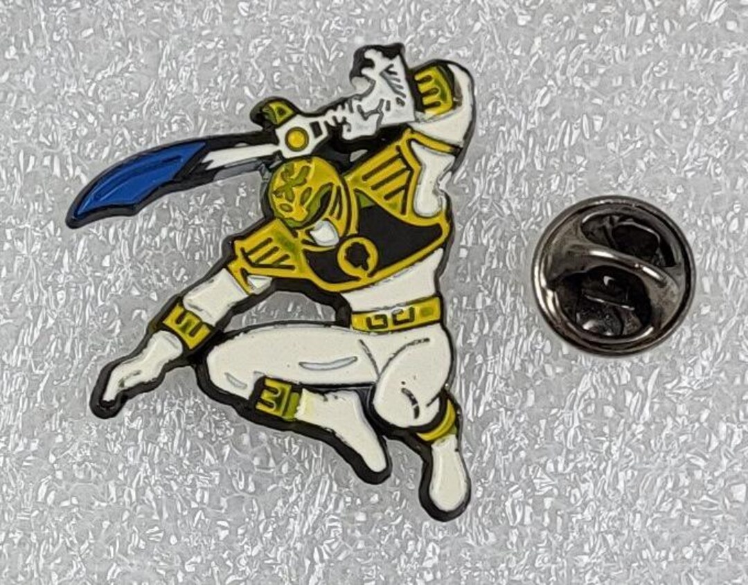 Web Ranger Pin 1995 WHITE RANGER Lapel Pin 1.4