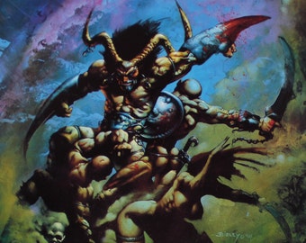1998 SIMON BISLEY Original Vintage Poster 12" x 9" (30 x 23 cm.) Heavy Metal #27