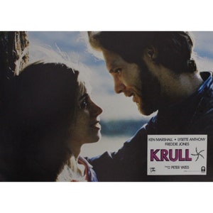 Tarjeta de vestíbulo de KRULL 1983 Original Vintage España Kenneth Marshall, Liam Neeson 33,5 x 24 cm. (13,25" x 9,35") #11
