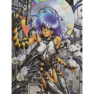 1997 MASAMUNE SHIROW Poster Spain Vintage 21" x 15" (53 x 38 cm.) 1000 Editions Ghost In The Shell #5