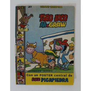 1983 QUICK DRAW McGRAW Book Spanish Vintage Item 17.5 x 13 cm. (6.75&quot; x 5.25&quot;) Hanna-Barbera Cartoon