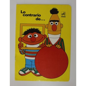 1980 SESAME STREET Notebook 8.5&quot; x 6&quot; (21.5 x 15.5 cm.) Spanish Vintage Item - Bert and Ernie