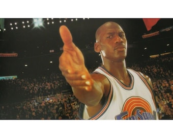 Tarjeta de presentación de la película Space Jam de 1996 - 34 x 24 cm - Michael Jordan, Murray, DeVito - Artículo vintage original español n.° 8