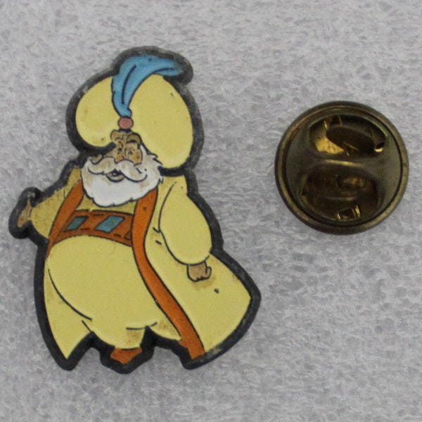 1990s Aladdin THE SULTAN (Jasmine's Father) Lapel Pin 2.75 x 2 cm. (1.1" x 0.8") Walt Disney