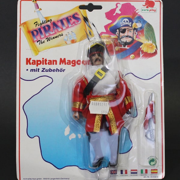 1990s Euro Play Fighting Pirates 6.5" KAPITAN MAGOON German Mego-like figure