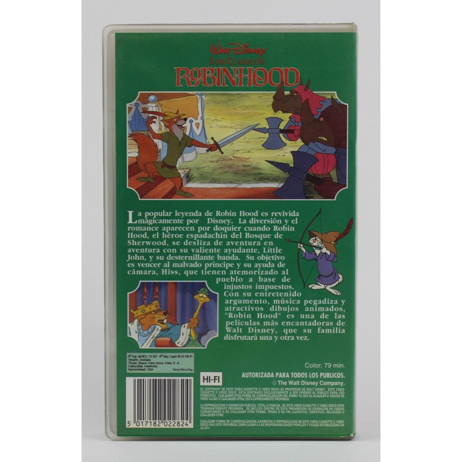 1991 ROBIN HOOD Movie VHS Video Tape Spanish Vintage Item P A L