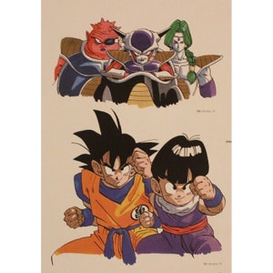 1996 Dragon Ball DOUBLE-SIDED MINIPOSTER 2 Posters in 1 - 10&quot; x 7&quot; ( 25.5 x 18 cm. ) Son Goku #59b