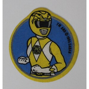 1995 YELLOW RANGER Iron on Cloth Patch 2.75