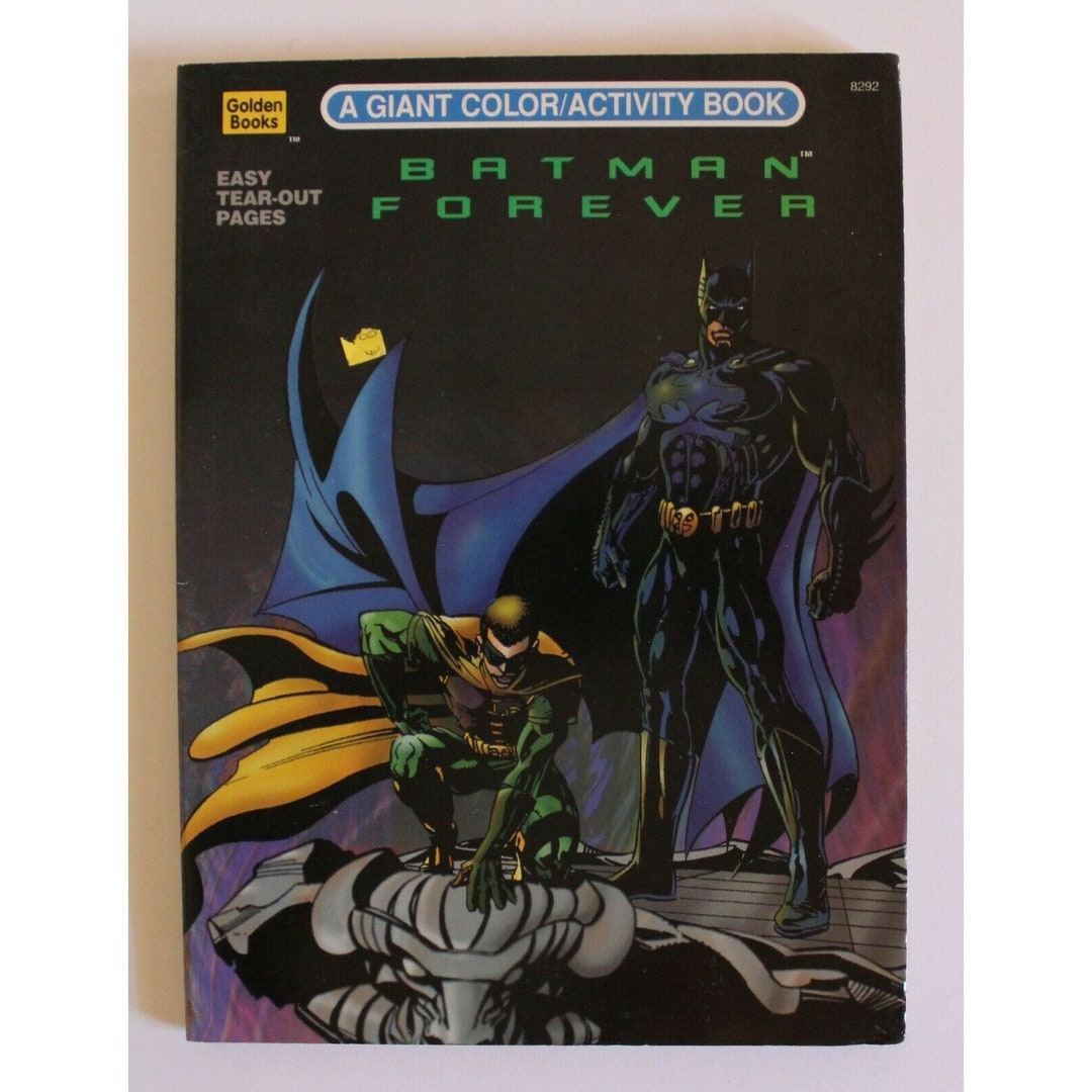 1995 BATMAN FOREVER Coloring Book Vintage Golden Books 27.5 X - Etsy UK