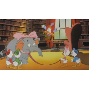 1990 DUCK TALES: Der Schatz Der Verlorenen Lampen-Lobbykarte - Originaler spanischer Vintage-Artikel - 13,5 "x 9,75" (34 x 24,5 cm.) - McQuack # 9