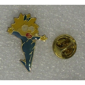 1990s MAGGIE SIMPSON Lapel Pin 2.75 cm. (1.1&quot;) The Simpsons Cartoon / TV Show