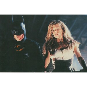 Carte postale européenne du film BATMAN, 1989, 10 x 15 cm (6 po. x 4 po.) Michael Keaton Kim Basinger