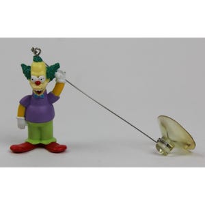 1997 KRUSTY The CLOWN 2.3&quot; PVC Figure with Wire & Suction Cup The Simpsons 6 cm
