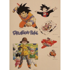 1996 Dragon Ball DOUBLE-SIDED MINIPOSTER 2 Posters in 1 - 10&quot; x 7&quot; (25.5 x 18 cm.) Son Goku #50