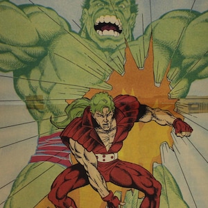 1988 DOC SAMSON HULK Plakat von Carlos Pacheco Spanischer Vintage-Artikel 14,5 "x 10,5" (37 x 26,5 cm) - Lesen Sie die vollständige Artikelbeschreibung