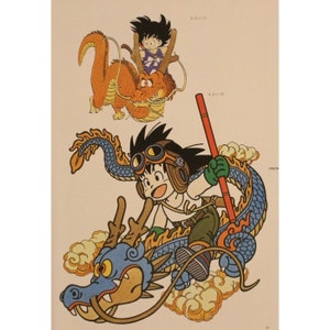 1996 Dragon Ball DOUBLE-SIDED MINIPOSTER 2 Posters in 1 - 10" x 7" ( 25.5 x 18 cm. ) approx. #2