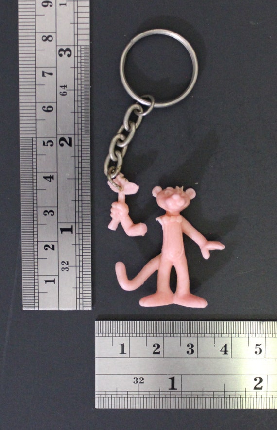1980s Pink Panther Keychain Pvc 3 5 X 2 5 Cm 1 3 Etsy