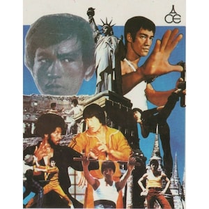 1990s BRUCE LEE Postkarte Der Mann, Der Mythos Spanischer Umschlag - 15 x 10,5 cm. (16cm x 10,1cm)
