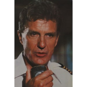 1980 AEREO! Lobby Card Originale Vintage Spagna Leslie Nielsen, Abrahams 13,25" x 9,5" (34 x 24 cm.) #9