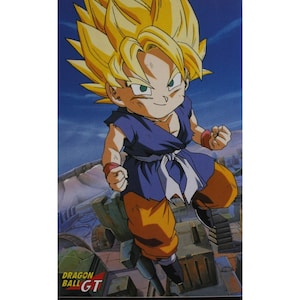 1996 Dragon Ball GT TEKTUROWY PLAKAT Oryginalny Vintage Hiszpania 14,2" x 9,2" #1