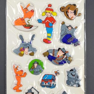 1983 INSPEKTOR GADŻET Arkusz naklejek Puffy Stickers 8,25" x 3,5" (21 x 9 cm.) Hiszpania VHTF #7