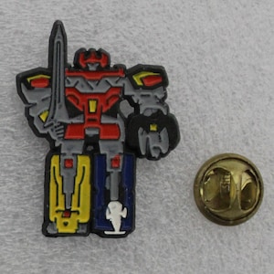 1995 MEGAZORD DINOZORD Lapel Pin Power Rangers 3.5 x 2.25 cm (1.4&quot; x 0.9&quot;) Saban