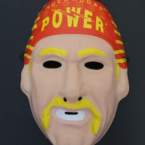 1991 WWF HULK HOGAN Toy Mask (Python Power) - 24 x 16.5 cm. (9.5&quot; x 6.5&quot;) - Brand New - Made in Spain by Josman - Very Hard To Find