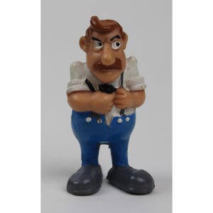 Lata 80. XX wieku CHIEF QUIMBY 2,5" PVC Figure Spain Vintage Inspector Gadget 6,5 cm P & M