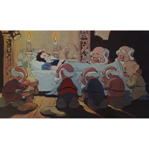 1970s SNOW WHITE And The Seven DWARFS Lobby Card - Original Vintage Spanish Item 13.75" x 9.75" (35 x 24.5 cm.) - Walt Disney #4