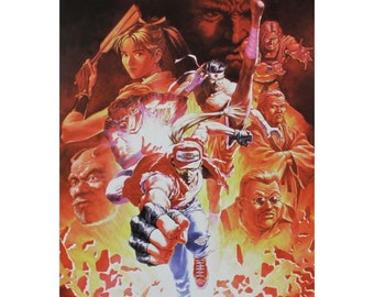 2000s FATAL FURY Poster 13" x 10.25" (33 x 26 cm) Terry Bogard, Mai Shiranui #60