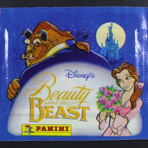 Pack de cartas coleccionables selladas de Panini de LA BELLA y LA BESTIA 1995 - 10 x 8 cm. (3,9" x 3,1") - Walt Disney