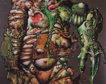 1998 SIMON BISLEY Original Vintage Poster 12" x 9" (30 x 23 cm.) Heavy Metal #57