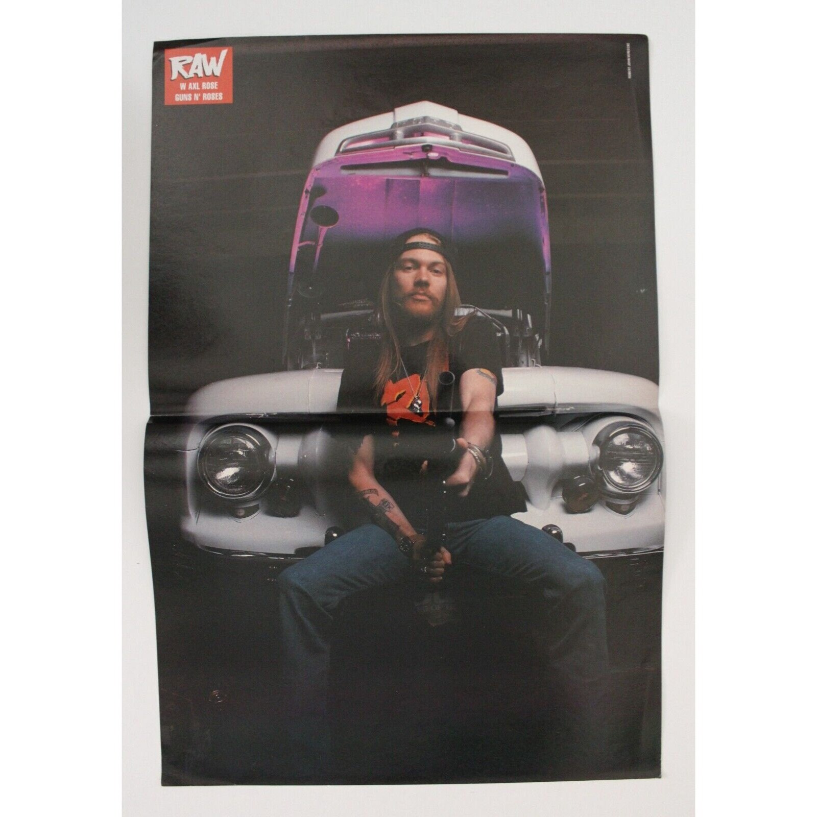 Axl Poster 1980-90s AXL Rose GUNS N'ROSES Double-sided Poster 18