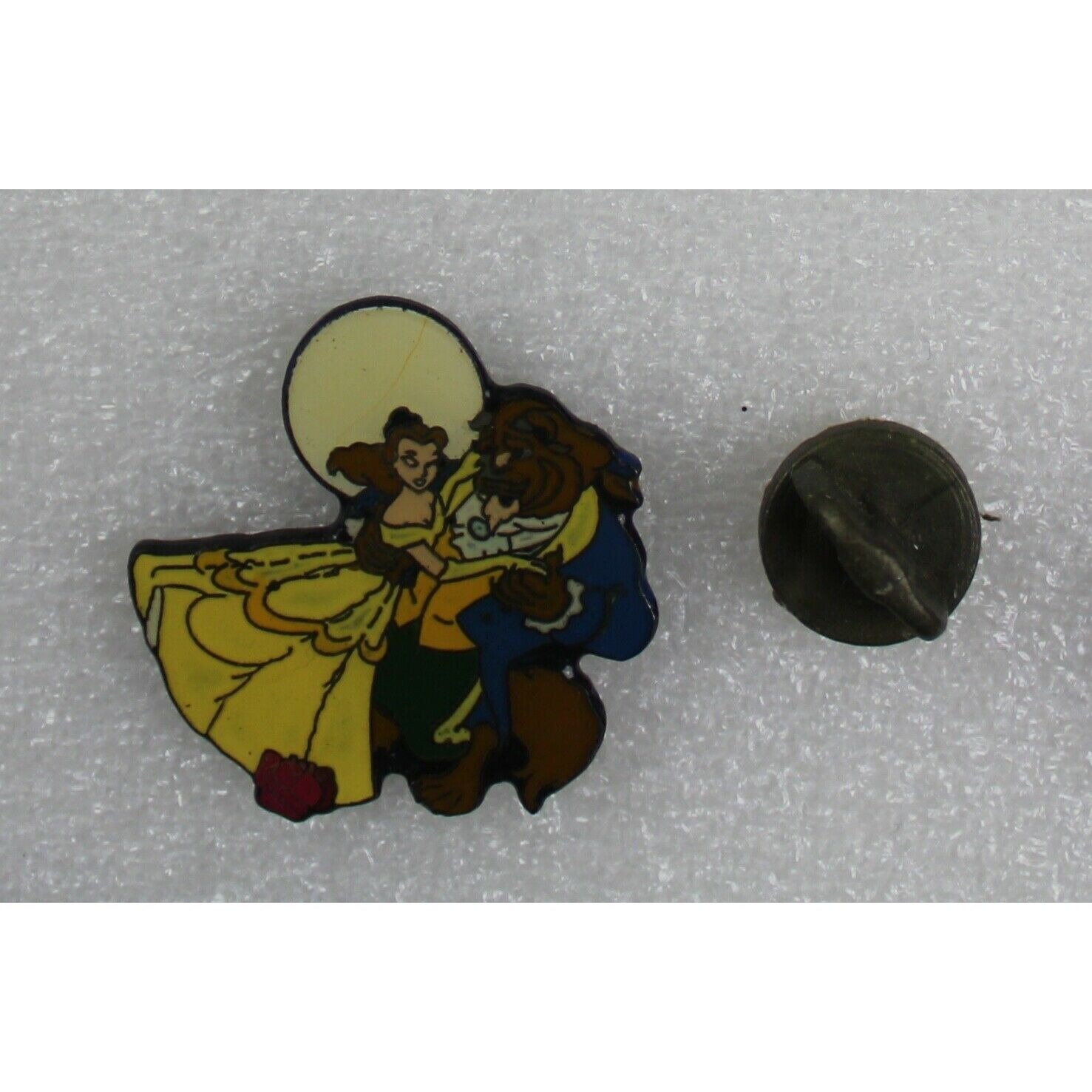 1990s BEAUTY and the BEAST Lapel Pin 3 X 3 Cm. (1.2" X 1.2") Walt ...