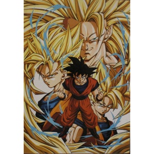 Póster de cartón duro Dragon Ball Z 1989 Original español Vintage 42 x 30 cm. #2