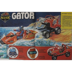 1987 M.A.S.K. GATOR VEHICLE Poster 45.5 x 30 cm. (17.75&quot; x 11.75&quot;) Spanish Vintage Item VHTF