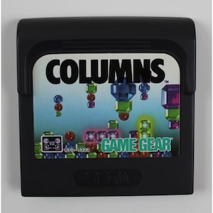 1991 GAME GEAR COLUMNS Video Game with Original Plastic Case Sega - Authentic & Working