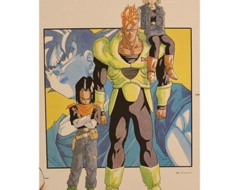 1996 Dragon Ball DOUBLE-SIDED MINIPOSTER 2 Posters in 1 - 10&quot; x 7&quot; (25.5 x 18 cm.) Son Goku #72