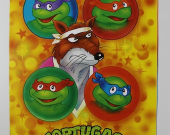 Póster de las Tortugas Ninja Mutantes de 1991 (40 x 30 cm), promoción n.º 3 de España. Leer la descripción completa del artículo.