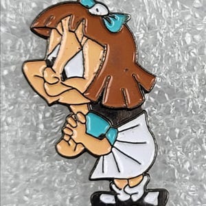 Lata 90. XX wieku ELMYRA DUFF przypinka 1" x 0,8 (2,5 x 2 cm) Tiny Toon Adventures Looney Tunes Warner Bro