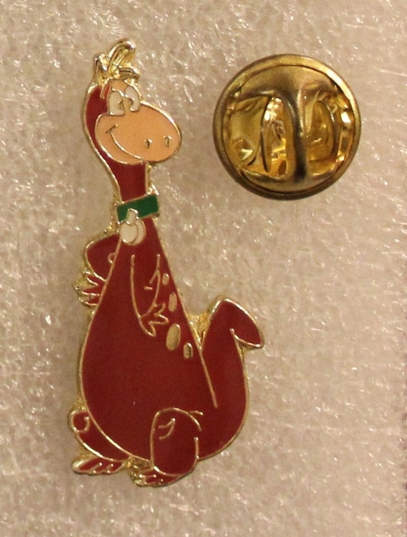 1990s DINO Flintstones Lapel Pin - 3.75 x 1.75 cm.