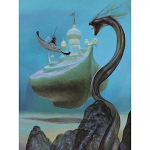 "1991 VICENTE SEGELLES Vintage Poster ""Der Söldner"" 30 x 23 cm"